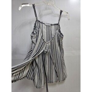 Avenue of the Stars | Vertical Striped Tie Knotted Front Tank Top Size L/XL